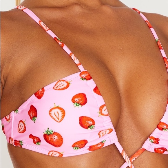 PLT Pink Strawberry Three-Piece Bikini - Picture 8 of 16